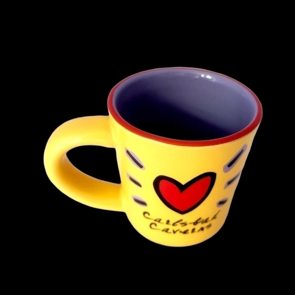 Unique Vintage Other - 𝅺VTG Carlsbad Caverns Souvenir Mug Yellow With Purple Whites City